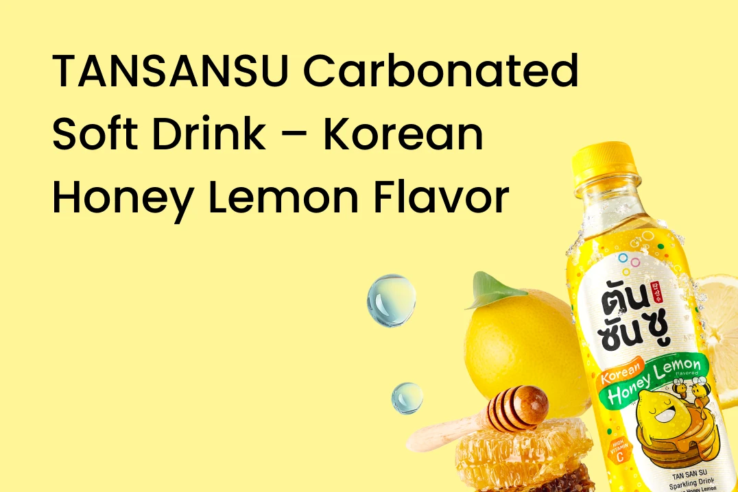 TANSANSU Carbonated Soft Drink – Korean Honey Lemon Flavor